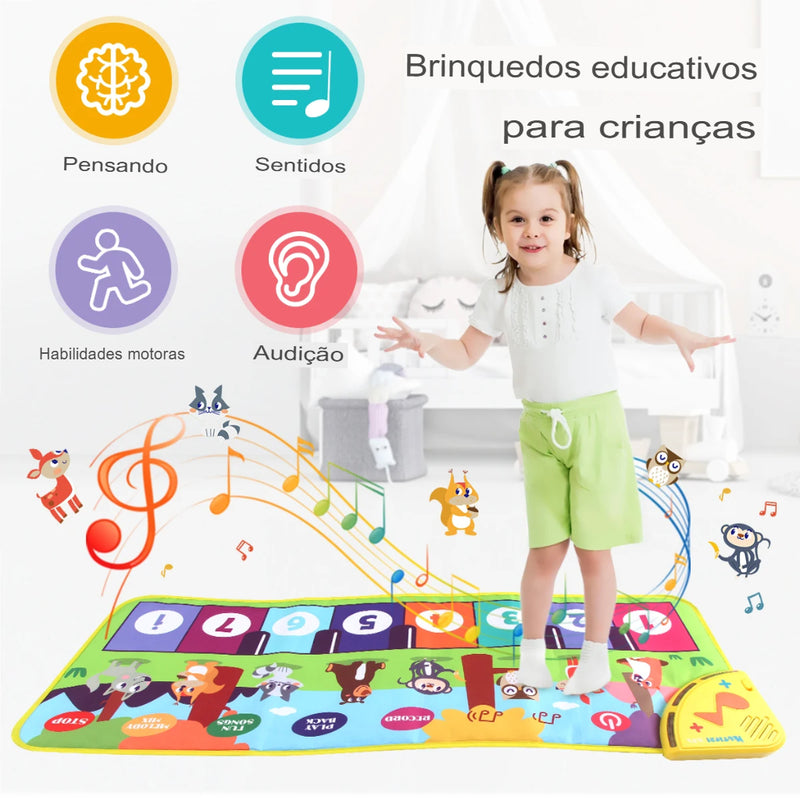 Tapete Piano para Crianças com Efeitos Sonoros