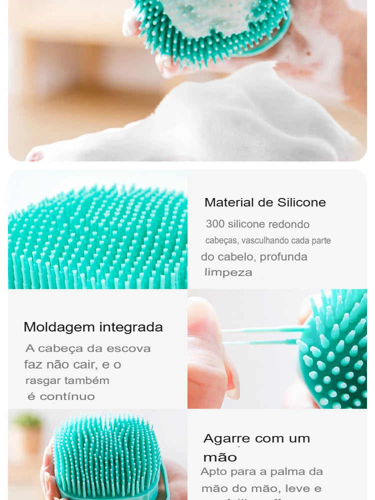 Pet Escova De Banho Silicone Macio Massageador