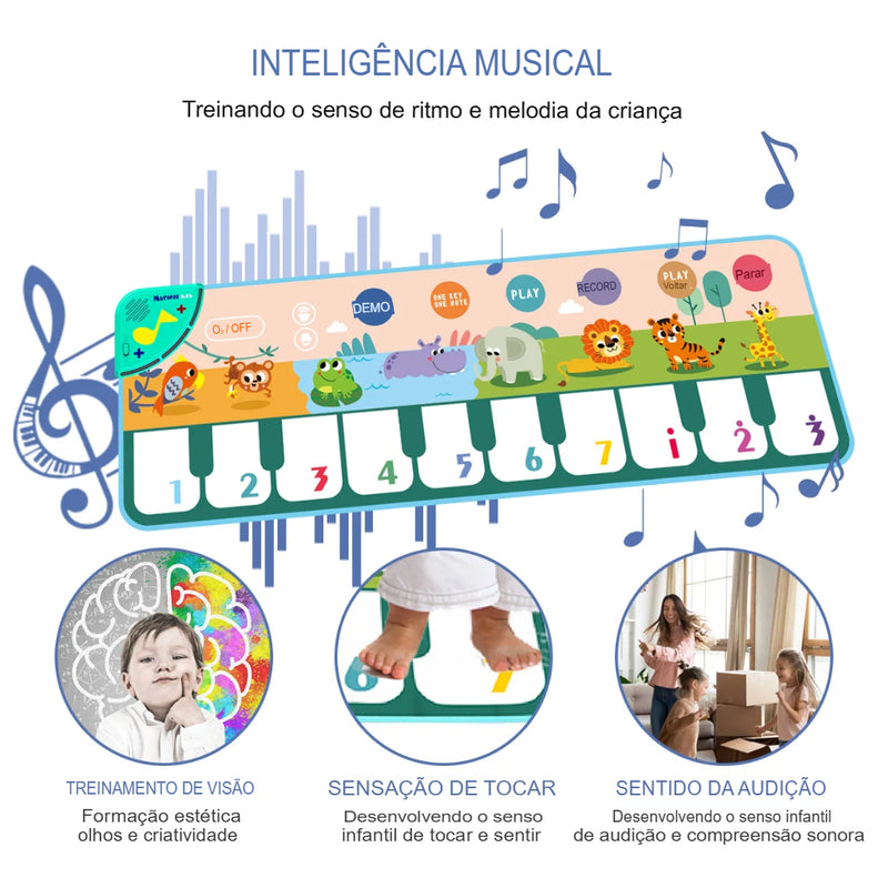 Tapete Piano para Crianças com Efeitos Sonoros