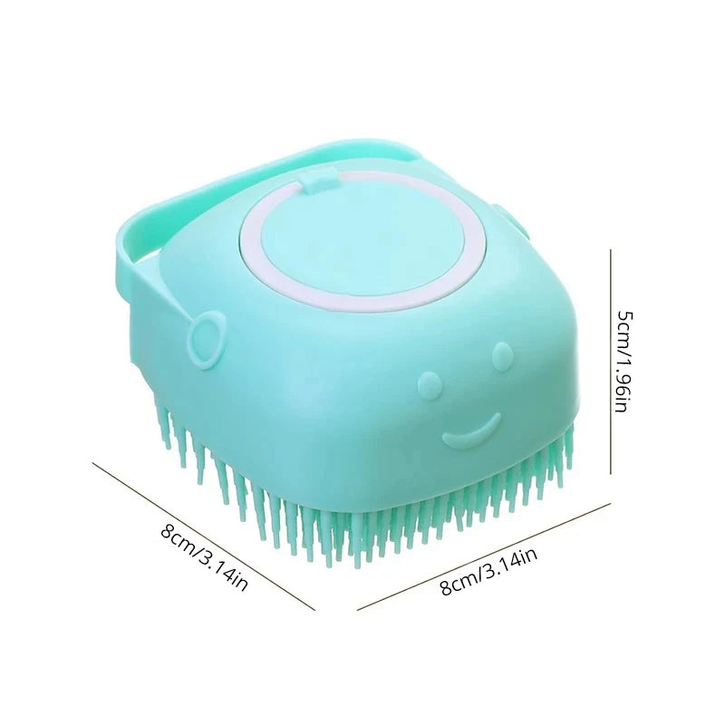 Pet Escova De Banho Silicone Macio Massageador