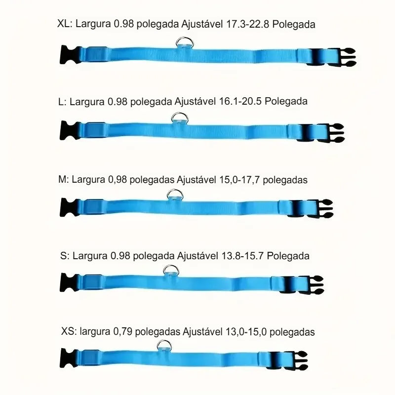 Coleira de Neon para Cachorro de Estimação